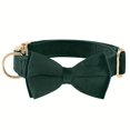 thumbnail image 1 of HLONK Durable Polyamide Adjustable Velvet Dog Collar - with Bowtie and Metal Buckle - Cute Solid Pattern for Small  Medium  and Large Dogs  Ideal Gift for Puppies, 1 of 7