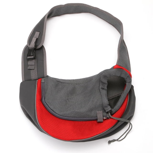 Mistaha Sac de Transport pour Animaux Portable Rouge avec Maille Respirante, Sangle Réglable pour Chats et Petits Chiens jusqu'à 12lbs - Design Mains Libres