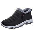 thumbnail image 1 of Kcodviy Winter Men Snow Boots Men's Snow Boots Slip on Flat Bottom Non Slip Snow Boot Men Solid Color Warm and Mens Snow Boots Wide Size 11 Comfortable, 1 of 9