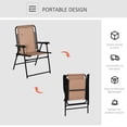 thumbnail image 4 of Outsunny Chaise Pliante d'Extérieur, Chaise Pliable à Sangle Élastique, Beige, 4 of 10