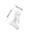 thumbnail image 3 of Iumwxz White Velvet Christmas Stocking with Snowflake and Star Patterns 40x19cm Holiday Tree Ornament Sock with Rope Hanger for Festive Home Decor Includes 1 Stocking, 3 of 6