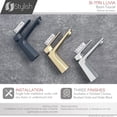 thumbnail image 3 of Stylish Single-Handle Matte Black Bathroom Faucet Height 5⅞" B-111N, 3 of 12