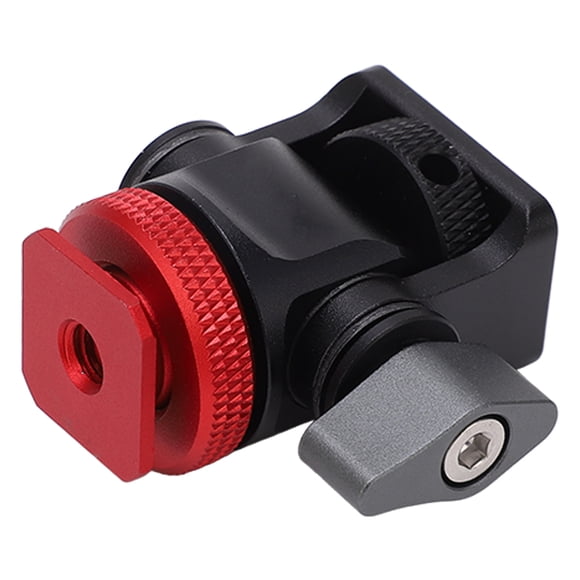 Field Monitor Holder, 1/4in Screw Tilt 180° Aluminum Alloy Portable Camera Monitor Mount For Phones For VCRS Red