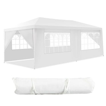 Gymax 10'x20' Outdoor Canopy Weather-resistant Tent Wedding Party Tent 6 Sidewalls W/Carry Bag