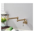 thumbnail image 1 of Brass Kitchen Faucet Brushed Gold Sing Cold Kitchen Sink Water Tap Single Handle Mixer Tap 360 Rotation Wall Mounted ,Easy to Install, 1 of 7