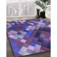 thumbnail image 3 of Ahgly Tapis Rectangulaire Lavable en Machine Intérieur Transitionnel Violet, 5 Pieds x 7 Pieds, 3 of 7