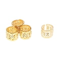 thumbnail image 3 of HILABEE 100 Pcs/Ensemble Perles pour Barbe Poignets de Dreadlocks Tresses pour Cheveux Tubes s. 100 Pcs Or, 3 of 7
