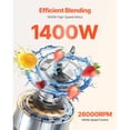 thumbnail image 2 of KFFKFF Blender for Smoothies, 61 oz 1400W, Professional Blender with Powerful Motor, Multi-Functional Food Processing Blender for Smoothie/Milkshake/Juice, Fits for Kitchen, 2 of 9