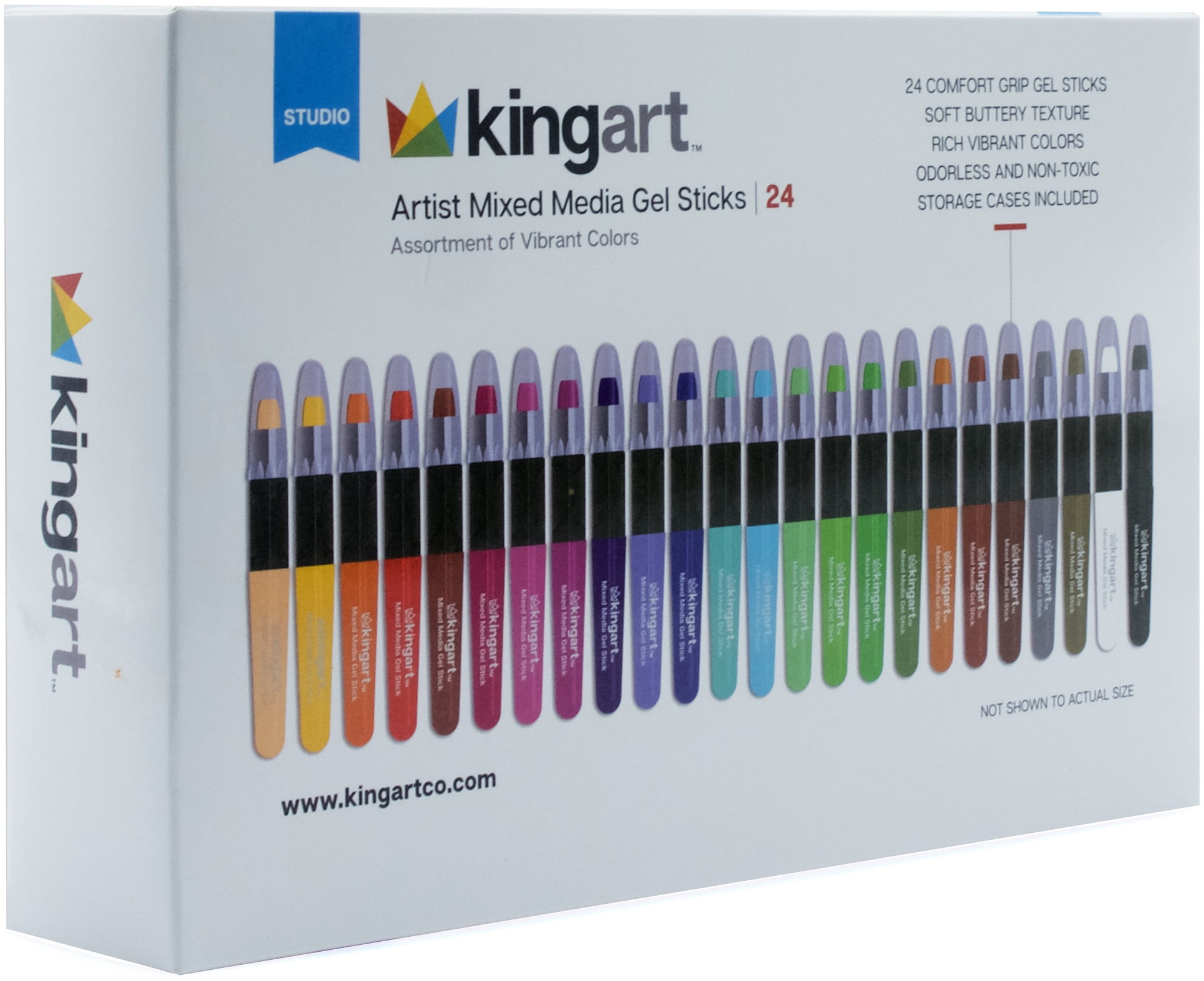 Kingart Mixed Media Gel Stick Set (24 Count)