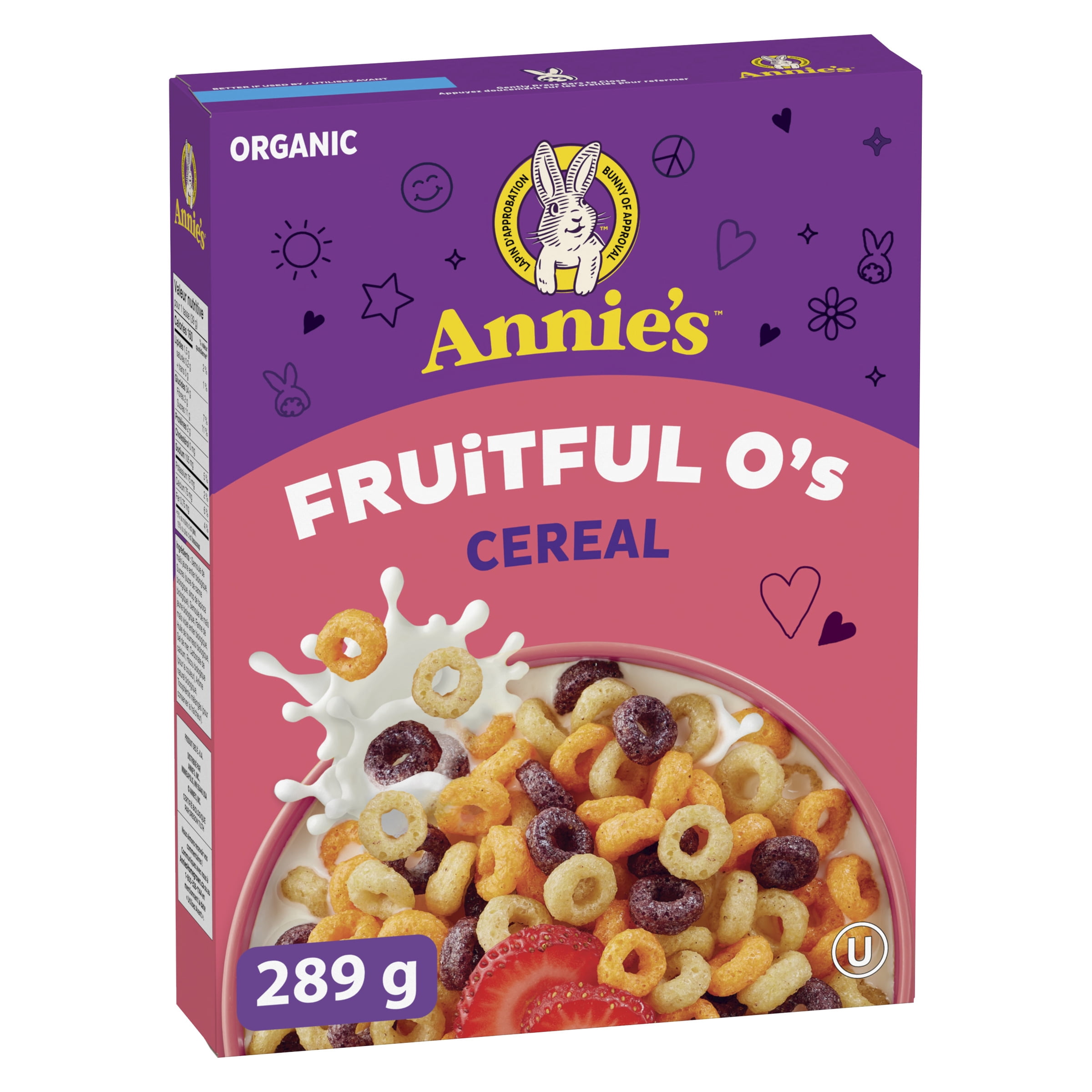 Annie’s Organic Fruitful O's Breakfast Cereal, Gluten Free and Whole Grain