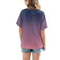 thumbnail image 4 of DecSea Girls Short Sleeve T shirt Kids Summer Oversized Gradient Crew Neck Tops Casual Basic Tee 5-14Years, 4 of 8