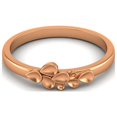thumbnail image 1 of 925 Sterling Silver Rose Vermeil Petite Leaves Statement Wedding Women Band Rings, 1 of 4