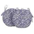 thumbnail image 1 of Vargottam Coussins Ronds pour Chaise Bistro Intérieur/extérieur, Impression en Blocs, Coussins de Chaise Bistro de 15 Pouces, Coussin de Siège Imperméable pour Maison/bureau - Ensemble de 2 (Violet Bleuâtre), 1 of 7