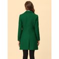 thumbnail image 4 of INSPIRE CHIC Manteau d'Hiver pour Femme à Revers Cranté Trench à Double Boutonnage S Vert, 4 of 5