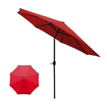 Auvent de Remplacement pour Parasol de Patio 9 Pi, Auvent de Marché, Auvent de Parasol d'Extérieur avec 6 Baleines