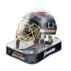 Franklin Sports LNH Masque de gardien mini de la série d'équipe Sénateurs d'Ottawa