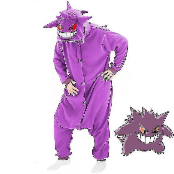 Gengar Costume Full Body Pajamas Christmas One-piece Kigurumi For Men Women K