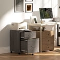 thumbnail image 2 of Vinsetto Mobile File Cabinet, 2-Drawer Filing Cabinet with Wheels, Grey, 2 of 10