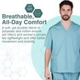 thumbnail image 4 of M&M SCRUBS Men's Scrub Set Medical Scrub Top and Pants, 4 of 6