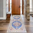 thumbnail image 1 of JV Home Runner Rug Napoli Pink Blue 2' x 7' Washable Rugs Anti Slip, 1 of 6