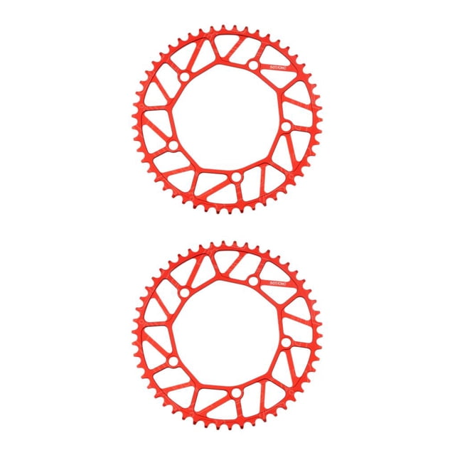 Redempat Chain Ring - Easy To Install Durable Wide Compatibility - Bike Crank Precise Fit Bicycles Crank 50T red 2Set