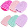 thumbnail image 1 of Tapis de Nettoyage en Silicone pour Brosse à Maquillage Durable Réutilisable Couleur Assortie 6 Pcs, 1 of 9