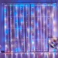 thumbnail image 3 of Guirlande Rideau de Conte de Fées 100 LED pour Chambre, Ficelle, Prise USB, 8 modes, Lumière Vacillante Murale avec Télécommande pour Arrière-Plan de Mariage/fête Intérieur/extérieur, Décorations de Noël, 3 of 9