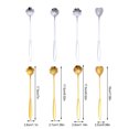 thumbnail image 4 of QualitChoice Coffee Spoons Long Handle Dessert Tea Teaspoons Home Bar Cafe Hotel Scoops Kitchen Tableware Flatware Accessories Type 1 Silver Type 2 Gold, 4 of 6