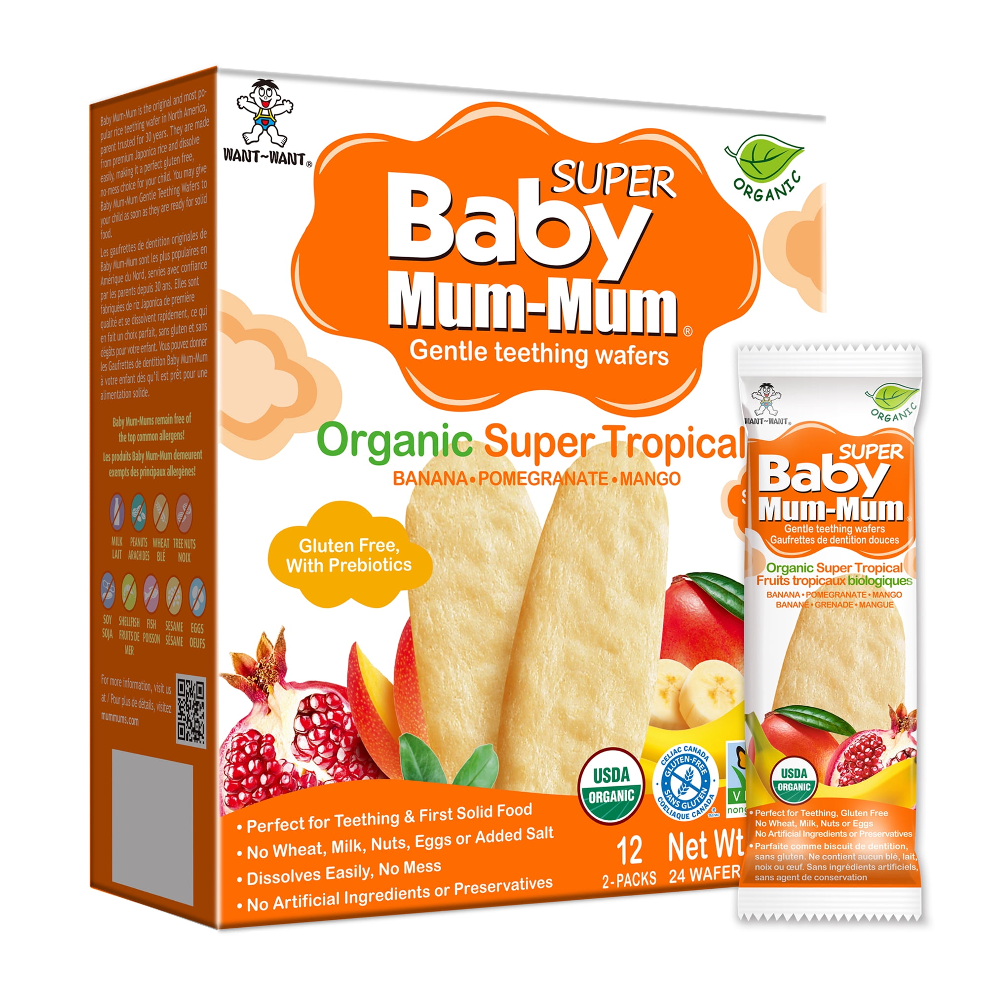 Baby Mum-Mum Organic Super Tropical Rice Rusks - Walmart.ca