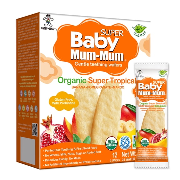 Baby Mum-Mum Biscuits de Riz Biologiques Super Tropical