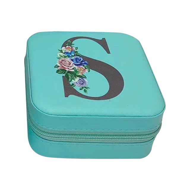 Dvkptbk Jewelry Storage 26 Letters Earring Jewelry Display Storage Box Case Organizer Flannel Tray Holder Gift Storage Trunks & Bag