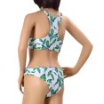 thumbnail image 4 of Womens Push up Padded Bikini Floral Printing Bottom Swimsuit 2 Piece, 4 of 4