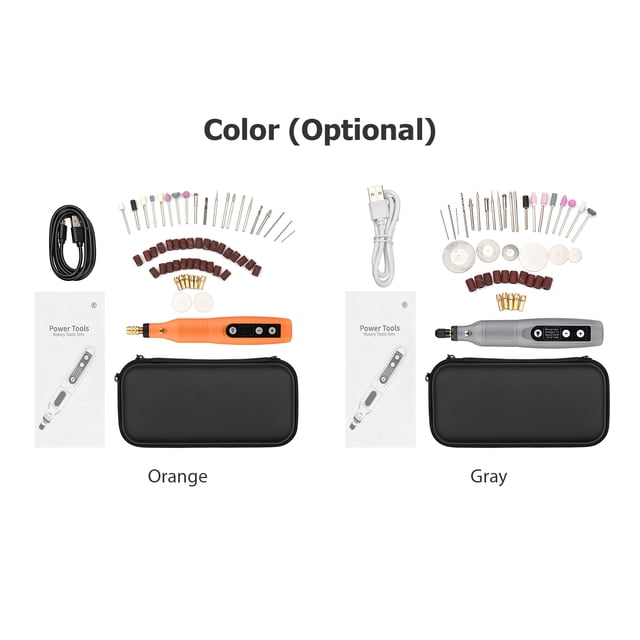 Electric Portable Tool Set Mini Cordless Grinder Handheld Rechargeable Electric Drill USB Charging 5-Speed with Multiple Attachments LED Light for Cutting Sanding Engraving