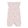 thumbnail image 1 of Minymo Ribbed Short-Sleeve Shirt with Shorts Set - Pink Flowers/White Swan (12 Months), 1 of 3