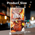 thumbnail image 1 of Acrylic Sign Holder 8.5 x 11, Sign Holder Clear Vertical 6 Pack, Menu Sign Holder Standing Paper Stand Display Stand, 1 of 6