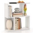 thumbnail image 1 of Costway 1 PCS Bibliothèque à 3 Niveaux Étagère Géométrique Table d'Appoint avec Rangement Ouvert Étagère de Présentation Blanc, 1 of 10
