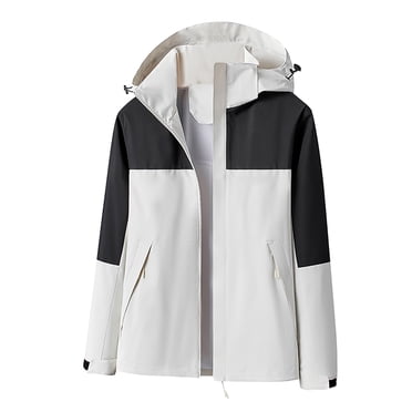 Pisexur Women's Waterproof Rain Jacket Lightweight Spring Fall Hooded Raincoat Plus Size Winter Coats for Hiking Travel Outdoor