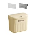 thumbnail image 2 of Hanging Waste Bin Kitchen Compost Bin with Sliding Lid Mountable Indoor Compost Bucket for Bedroom Countertop Kitchen Camping Yellow 8.5L, 2 of 8