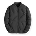 thumbnail image 1 of KIHOUT Mens Winter Jacket Casual Solid Color Stand Collar Zipper Windproof Keep Warm Long Sleeve Jacket Coats,Size M-6XL, 1 of 4
