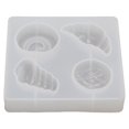 thumbnail image 1 of Fondant Cake Silicone , Easy Demoulding Easy To Clean 4 Cute Shapes White Silicone Fondant  Silicone Material  For Chocolates For Candies For Ice Cubes, 1 of 8