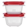 thumbnail image 1 of Rubbermaid 1.83-Cup EasyStore Square Food Storage Containers with Lids, 2 Pack, 1 of 8
