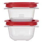Rubbermaid 1,83-Cup EasyStore Conteneurs de stockage de denrées alimentaires carrées avec lids, paquet de 2