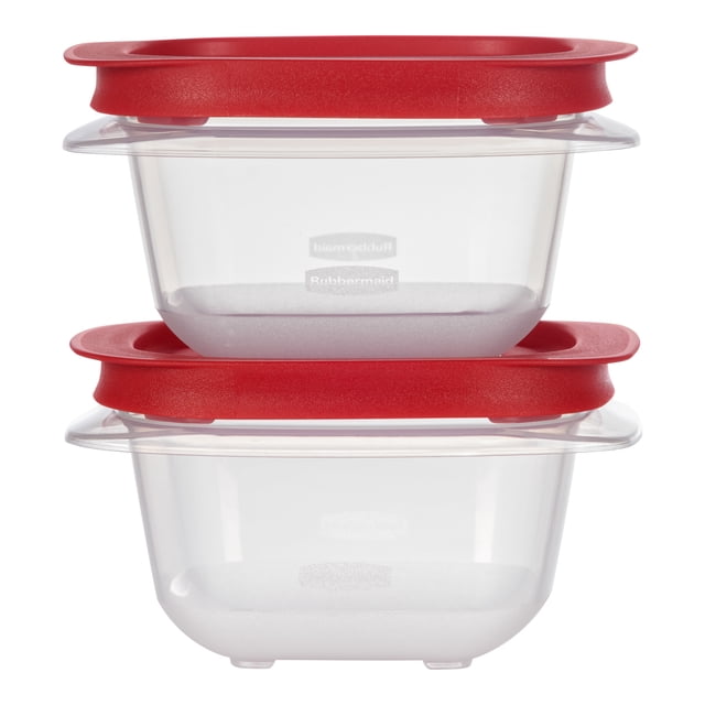 Rubbermaid 1,83-Cup EasyStore Conteneurs de stockage de denrées alimentaires carrées avec lids, paquet de 2