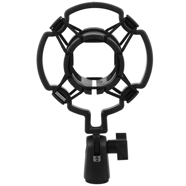 Miangastore Support de Micro Support de Microphone Antichoc Noir Plastique Lot de 1