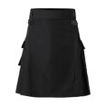 thumbnail image 4 of Jupe Plissée à Carreaux Style Écossais avec Poches Contrastantes pour Homme - Matériau Durable, Tenue Décontractée, 4 of 8