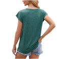 thumbnail image 4 of AherBiu Hauts d'Entraînement pour Femmes, Coupe Ample, Manches Cap, Col Ras du Cou, Haut Basique Confortable, T-Shirts, Chemises, Blouse, 4 of 4