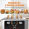 thumbnail image 4 of WHALL® Touchscreen Toaster 4 Slice - Stainless Steel Toaster, 6 Shade Settings, Extra Wide Slots Toaster With Bagel, Cancel, Defrost Functions, 4 of 5