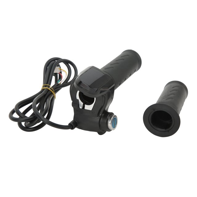 LCD Display Panel Throttle Grip, High Accuracy Backlight Electric Scooter Twist Throttle Grip ABS Material Easy Installation for Maintenance 36V,48V