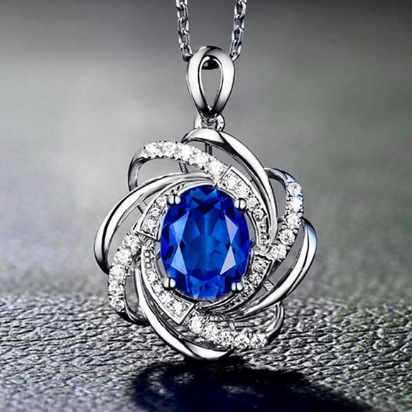 RKSTN Necklaces For Women Golden Silver Citrine Necklace Full Of Diamonds Flower Pendant Name Necklace Personalized Jewelry For Women