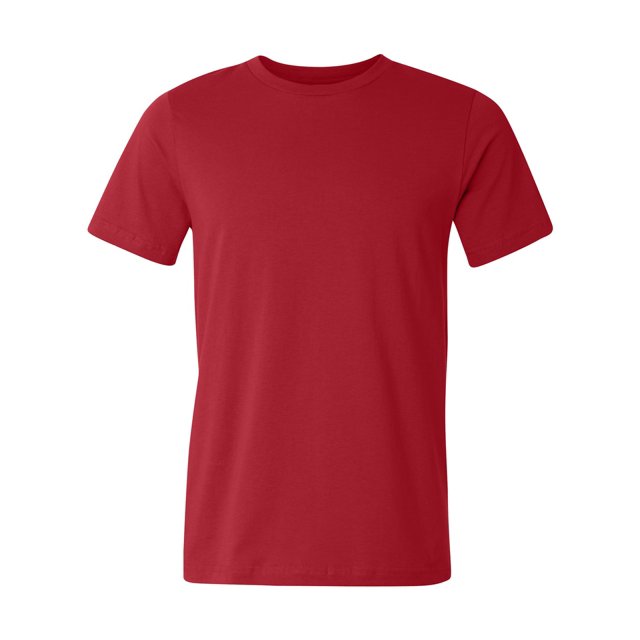 BELLA+CANVAS T-Shirt Jersey Unisexe à Manches Courtes, 3TG, Rouge